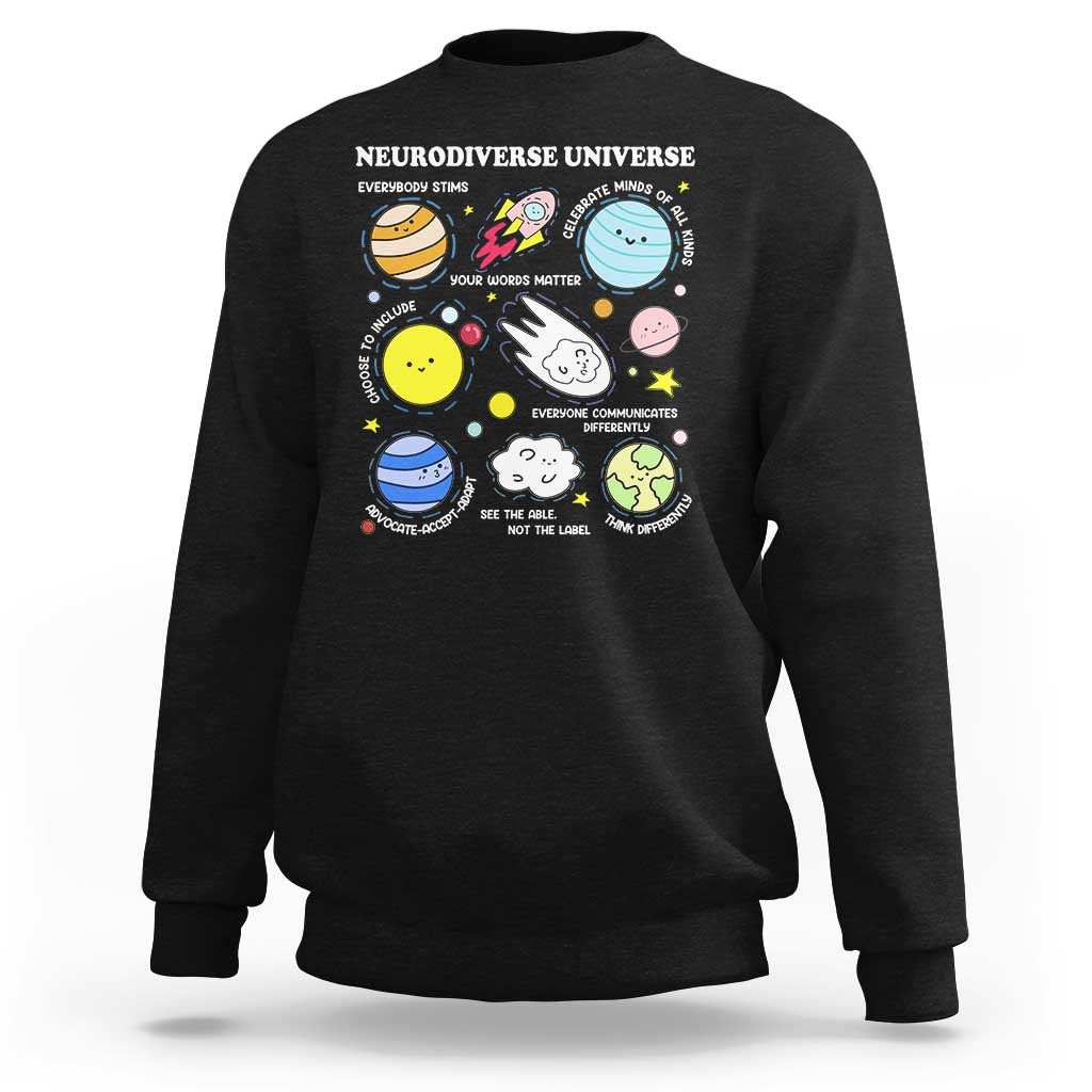 Neurodiverse Universe Sweatshirt Autism Awareness ADHD ASD Neurodiversity