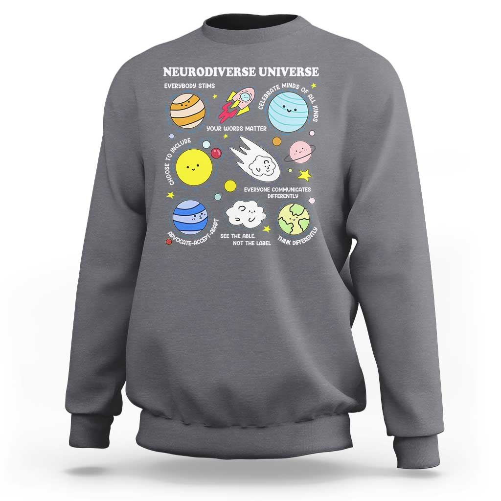 Neurodiverse Universe Sweatshirt Autism Awareness ADHD ASD Neurodiversity