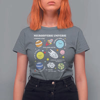 Neurodiverse Universe T Shirt For Women Autism Awareness ADHD ASD Neurodiversity