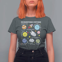 Neurodiverse Universe T Shirt For Women Autism Awareness ADHD ASD Neurodiversity