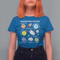 Neurodiverse Universe T Shirt For Women Autism Awareness ADHD ASD Neurodiversity