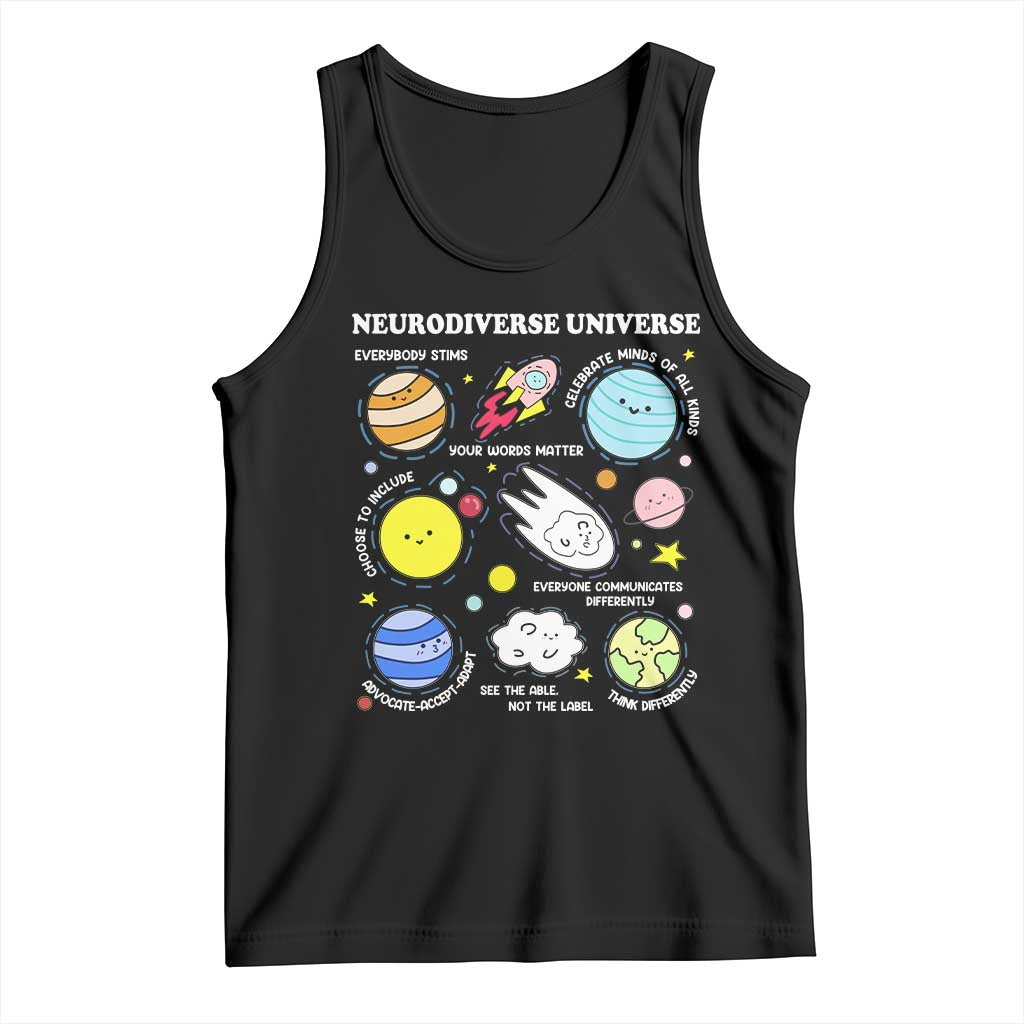 Neurodiverse Universe Tank Top Autism Awareness ADHD ASD Neurodiversity