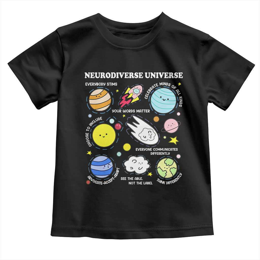 Neurodiverse Universe Toddler T Shirt Autism Awareness ADHD ASD Neurodiversity
