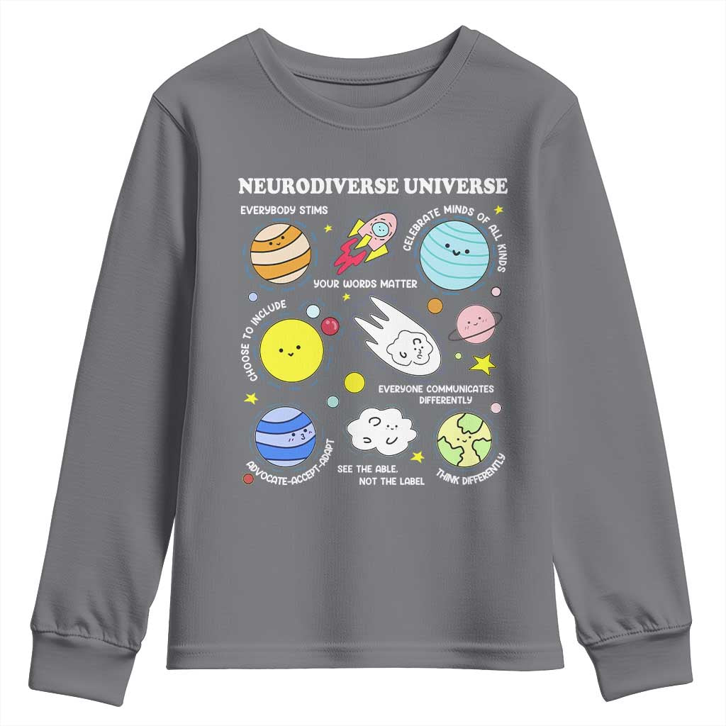 Neurodiverse Universe Youth Sweatshirt Autism Awareness ADHD ASD Neurodiversity