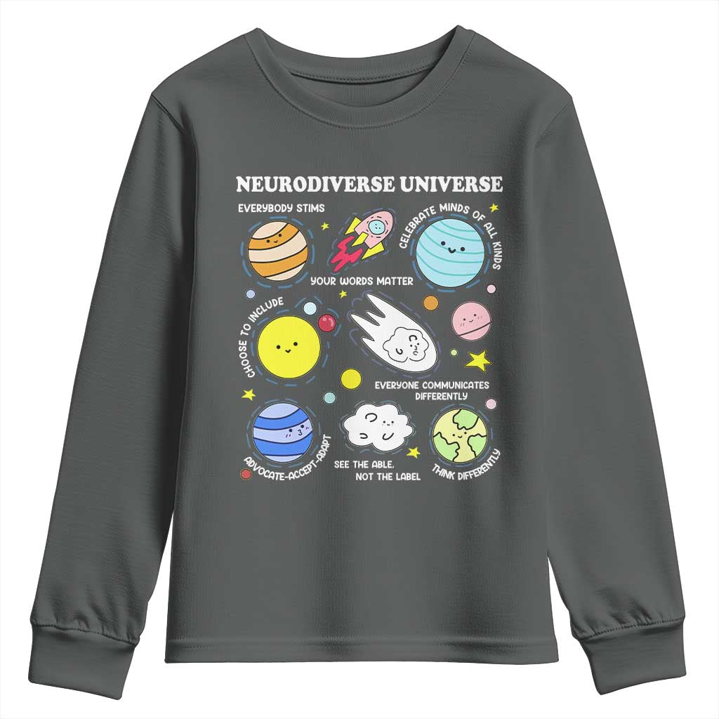 Neurodiverse Universe Youth Sweatshirt Autism Awareness ADHD ASD Neurodiversity