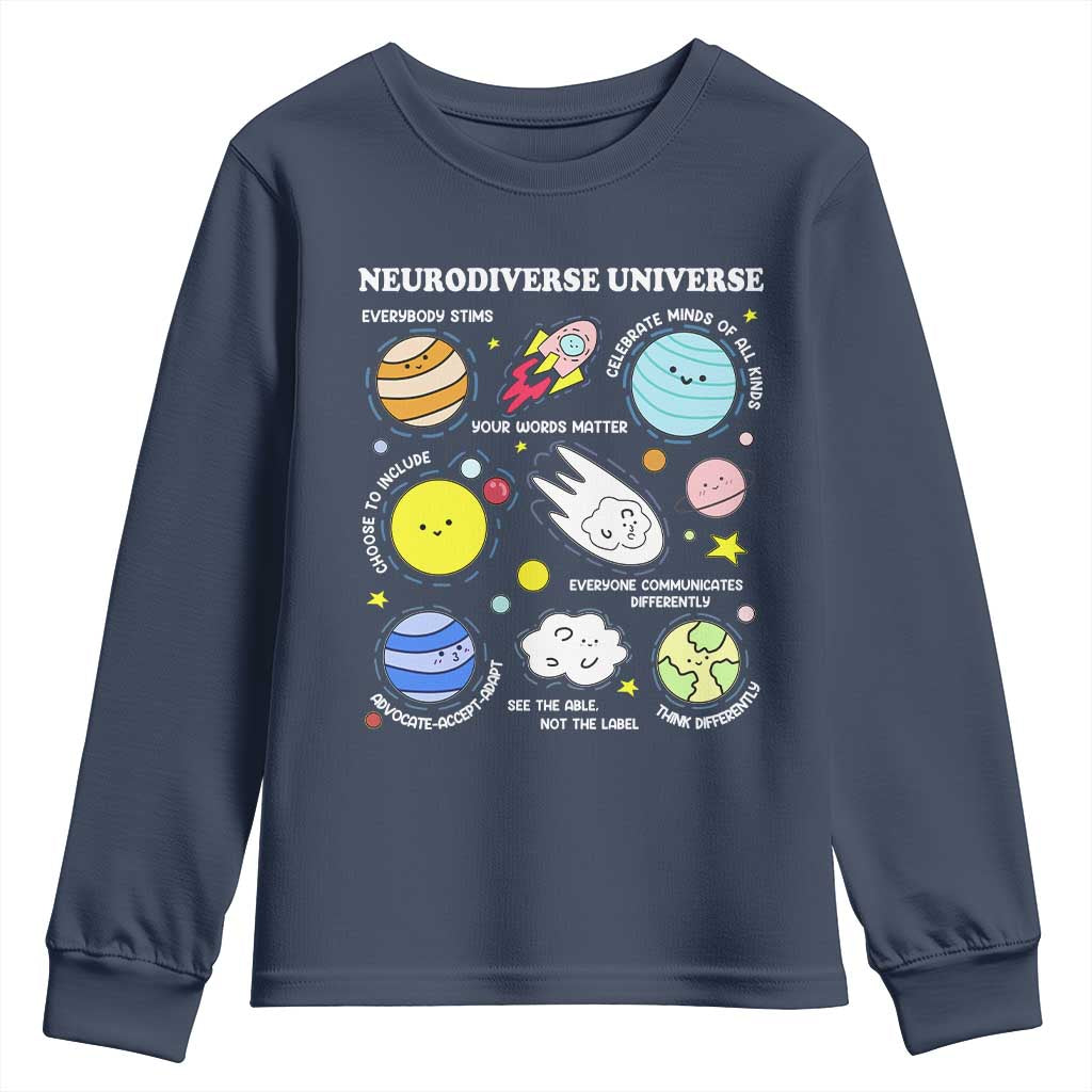 Neurodiverse Universe Youth Sweatshirt Autism Awareness ADHD ASD Neurodiversity