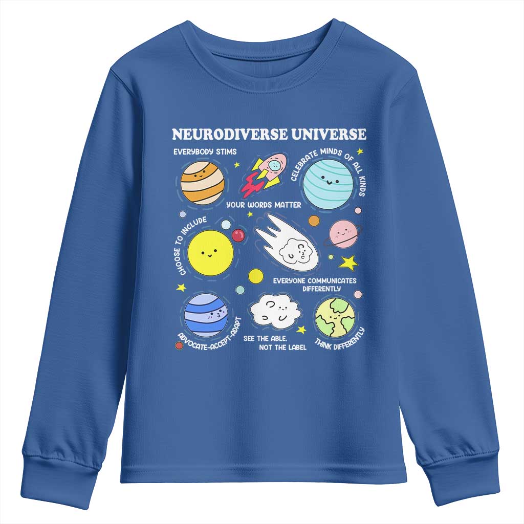 Neurodiverse Universe Youth Sweatshirt Autism Awareness ADHD ASD Neurodiversity