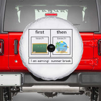 Funny Teacher Summer Break Spare Tire Cover First Teach Then Beach Vacation Mode