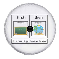 Funny Teacher Summer Break Spare Tire Cover First Teach Then Beach Vacation Mode