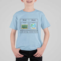 Funny Teacher Summer Break T Shirt For Kid First Teach Then Beach Vacation Mode