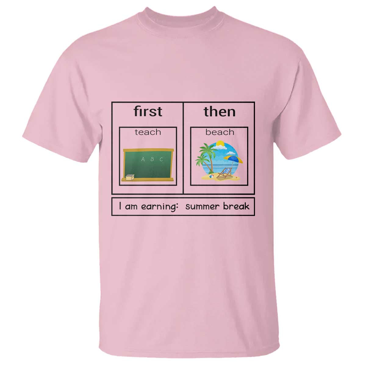 Funny Teacher Summer Break T Shirt First Teach Then Beach Vacation Mode