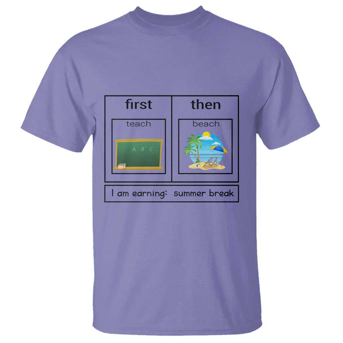 Funny Teacher Summer Break T Shirt First Teach Then Beach Vacation Mode