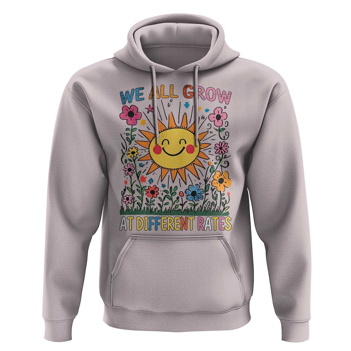 Special Education Hoodie We All Grow At Different Rates Inspirational Inclusion Sped Teacher
