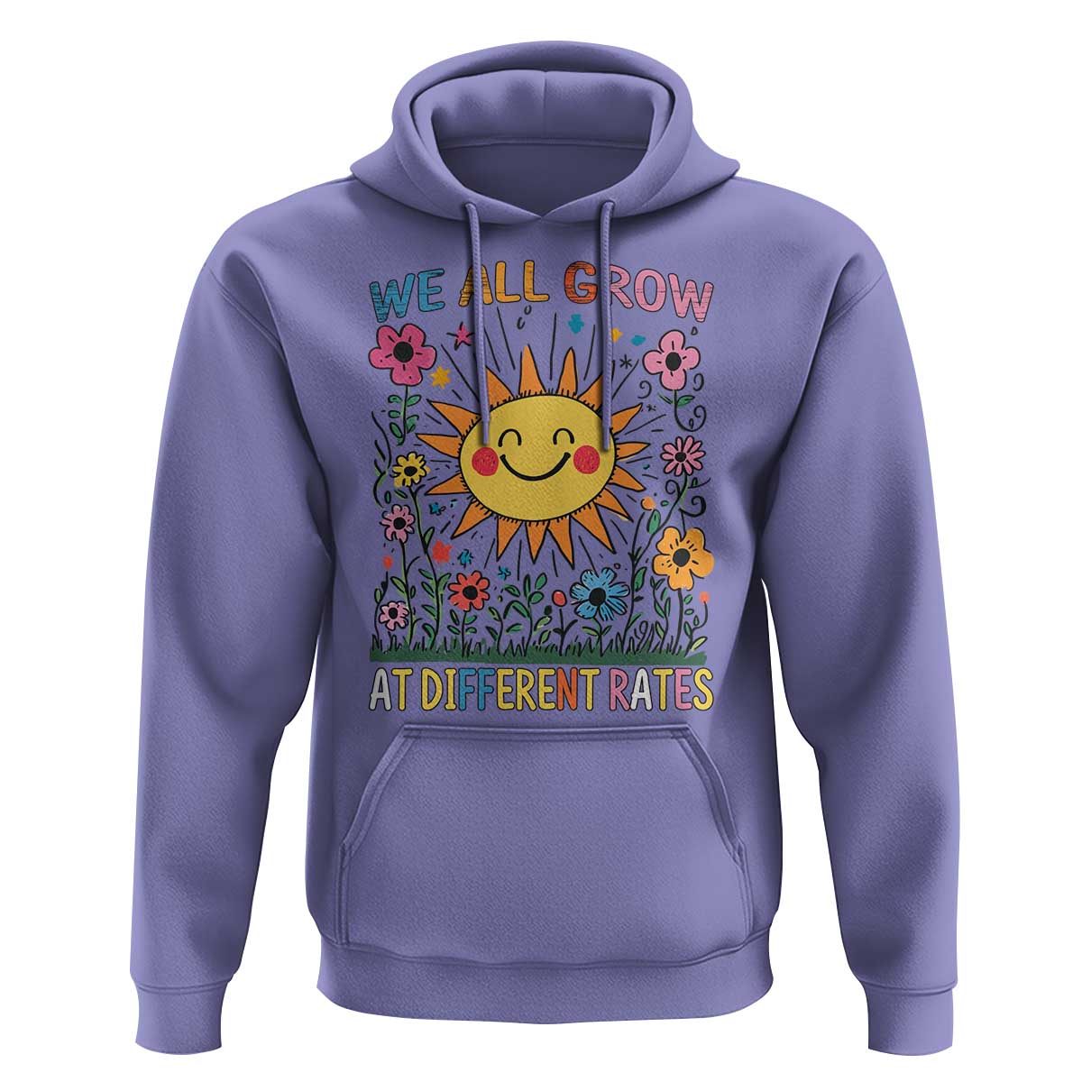 Special Education Hoodie We All Grow At Different Rates Inspirational Inclusion Sped Teacher