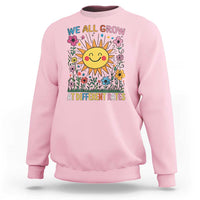 Special Education Sweatshirt We All Grow At Different Rates Inspirational Inclusion Sped Teacher