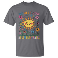 Special Education T Shirt We All Grow At Different Rates Inspirational Inclusion Sped Teacher