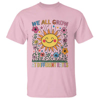Special Education T Shirt We All Grow At Different Rates Inspirational Inclusion Sped Teacher