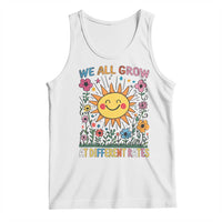 Special Education Tank Top We All Grow At Different Rates Inspirational Inclusion Sped Teacher