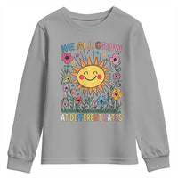 Special Education Youth Sweatshirt We All Grow At Different Rates Inspirational Inclusion Sped Teacher
