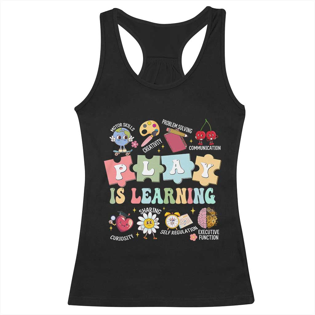 Special Education Racerback Tank Top Play is Learning Sped Teacher