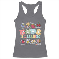Special Education Racerback Tank Top Play is Learning Sped Teacher