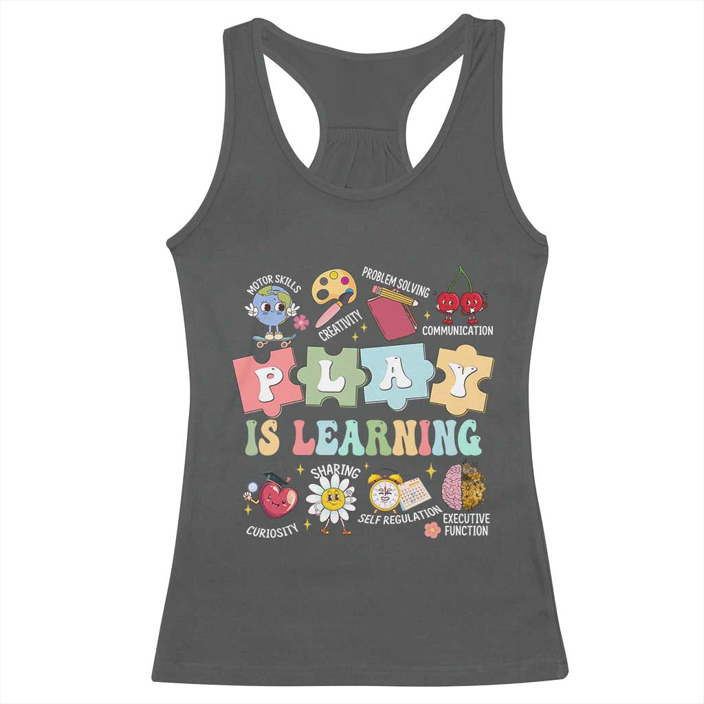 Special Education Racerback Tank Top Play is Learning Sped Teacher