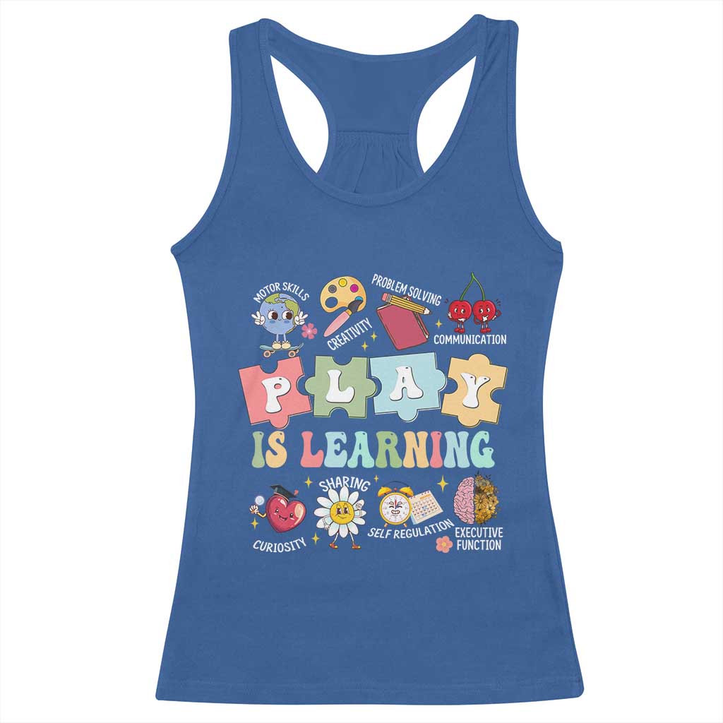 Special Education Racerback Tank Top Play is Learning Sped Teacher
