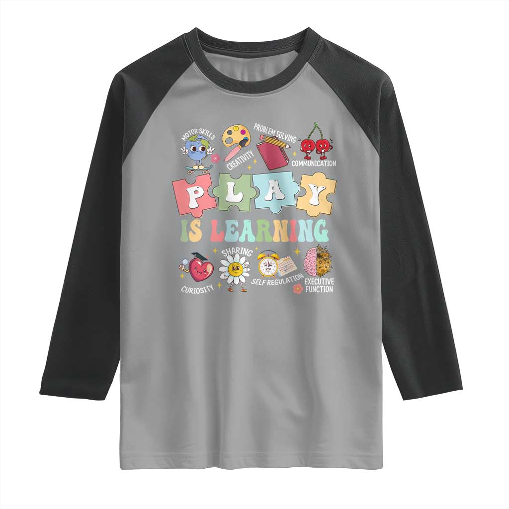 Special Education Raglan Shirt Play is Learning Sped Teacher