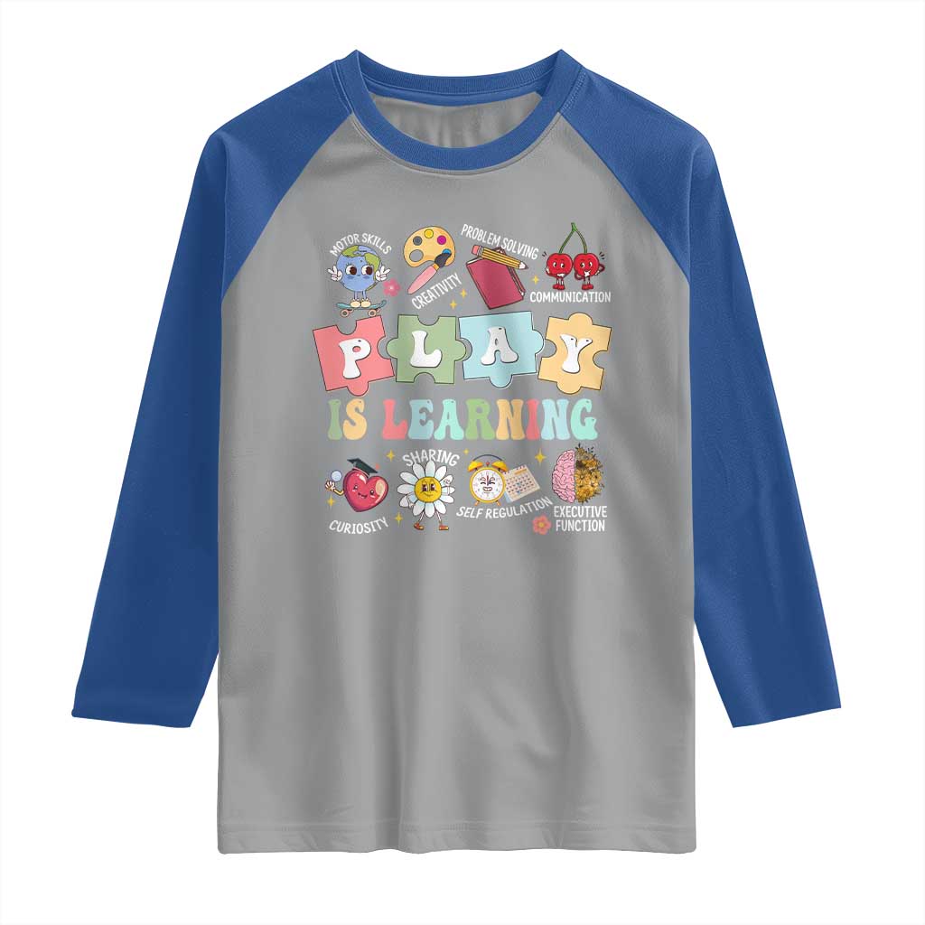 Special Education Raglan Shirt Play is Learning Sped Teacher