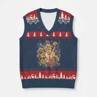 Special Education V-Neck Knit Sweater Vest Sign Language ASL Love Needs No Words - Wonder Print Shop