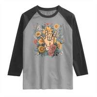 Special Education Raglan Shirt Sign Language ASL Love Needs No Words