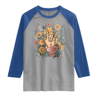 Special Education Raglan Shirt Sign Language ASL Love Needs No Words
