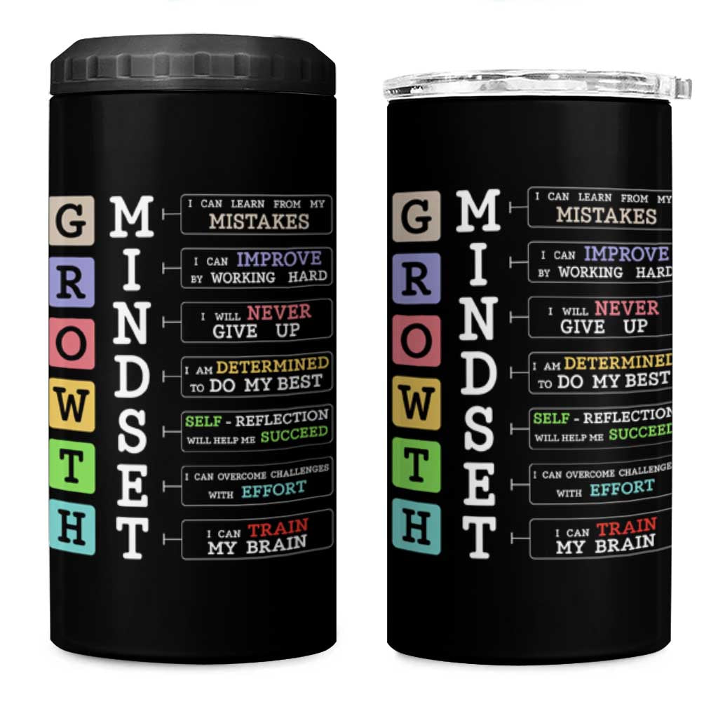 Special Education 4 in 1 Can Cooler Tumbler Growth Mindset Positive Inspiration