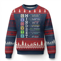 Special Education Ugly Christmas Sweater Growth Mindset Positive Inspiration - Wonder Print Shop