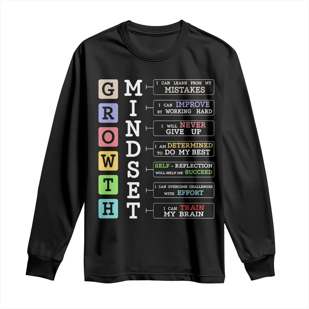 Special Education Long Sleeve Shirt Growth Mindset Positive Inspiration