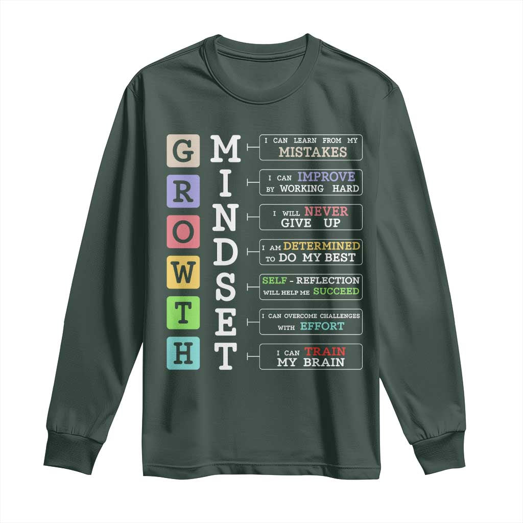 Special Education Long Sleeve Shirt Growth Mindset Positive Inspiration