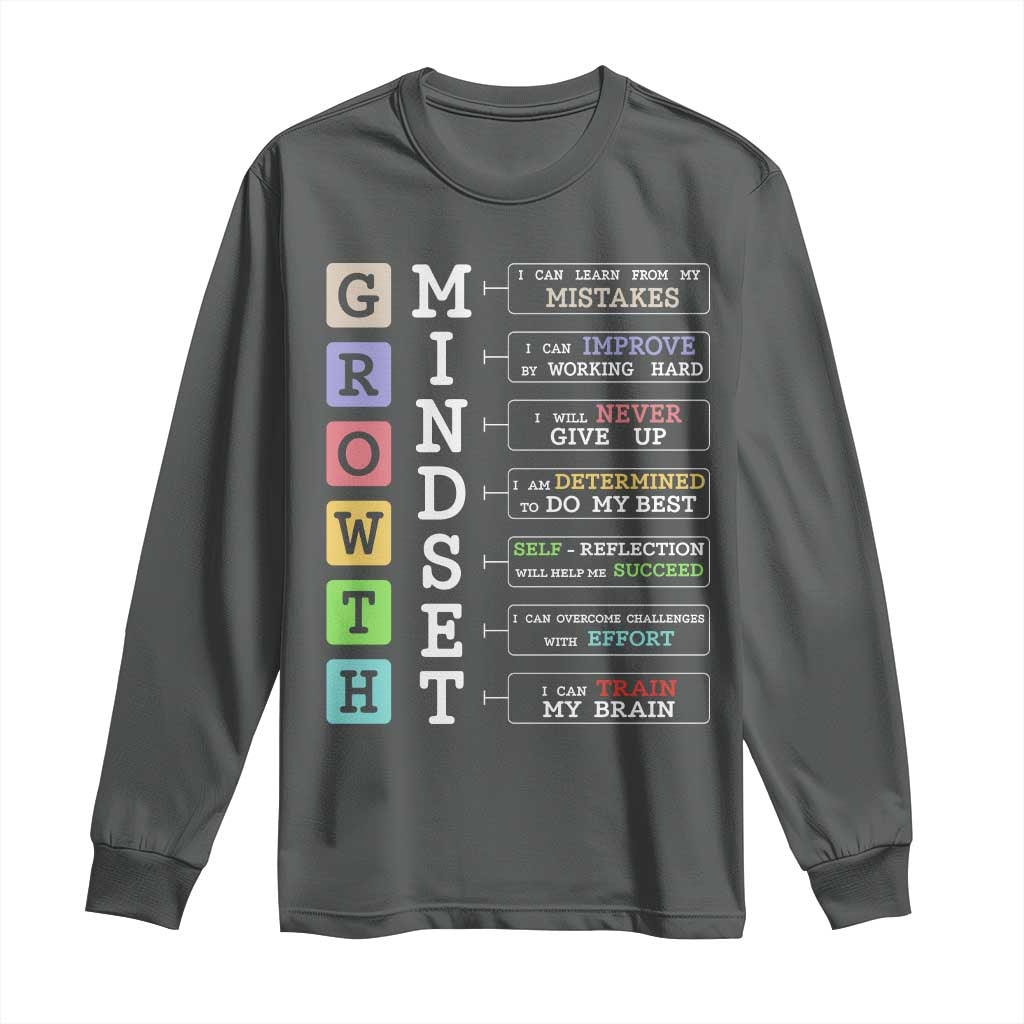 Special Education Long Sleeve Shirt Growth Mindset Positive Inspiration