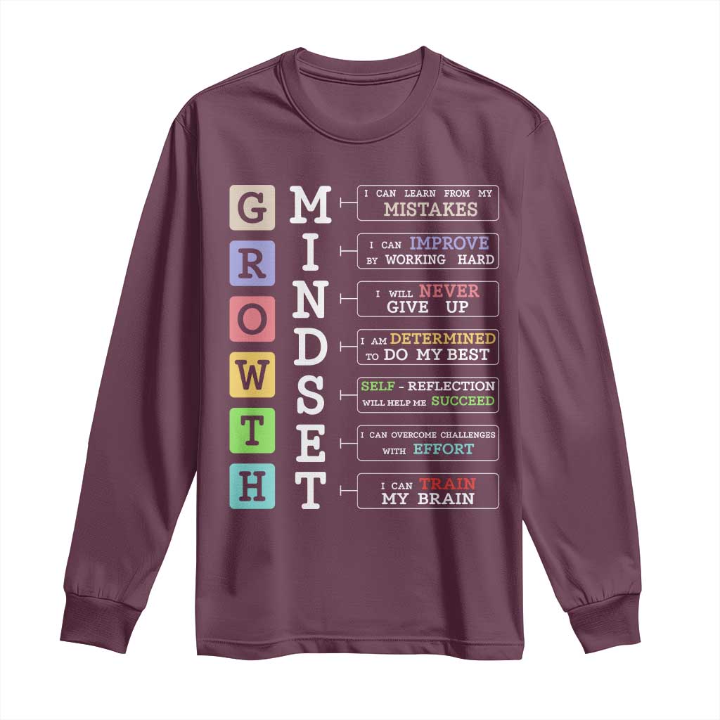 Special Education Long Sleeve Shirt Growth Mindset Positive Inspiration