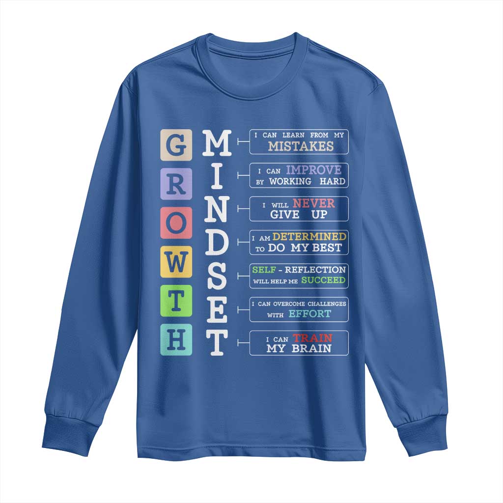 Special Education Long Sleeve Shirt Growth Mindset Positive Inspiration
