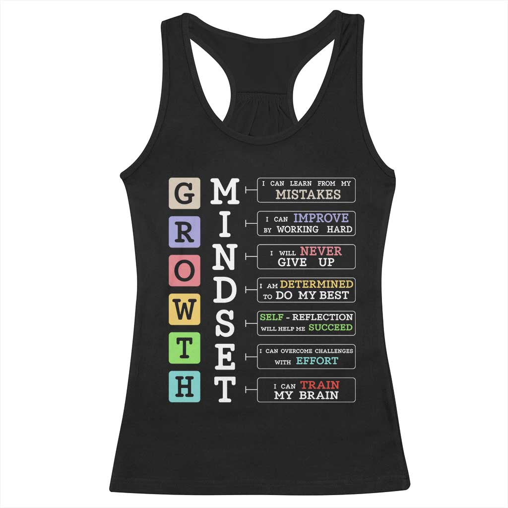 Special Education Racerback Tank Top Growth Mindset Positive Inspiration
