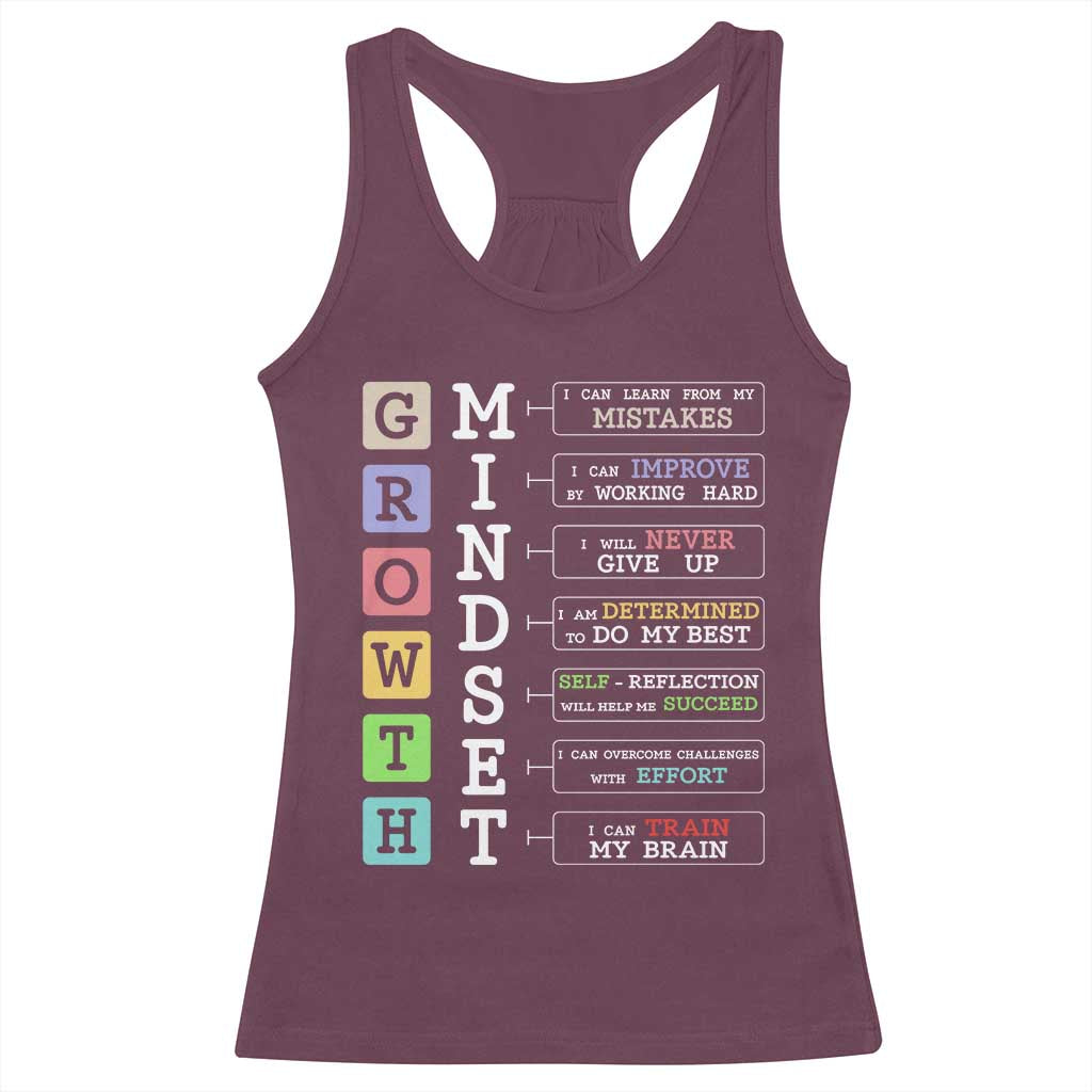 Special Education Racerback Tank Top Growth Mindset Positive Inspiration