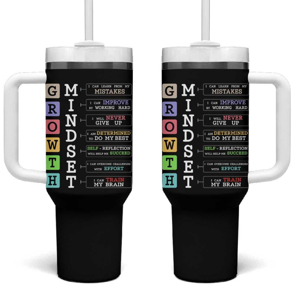 Special Education Tumbler With Handle Growth Mindset Positive Inspiration