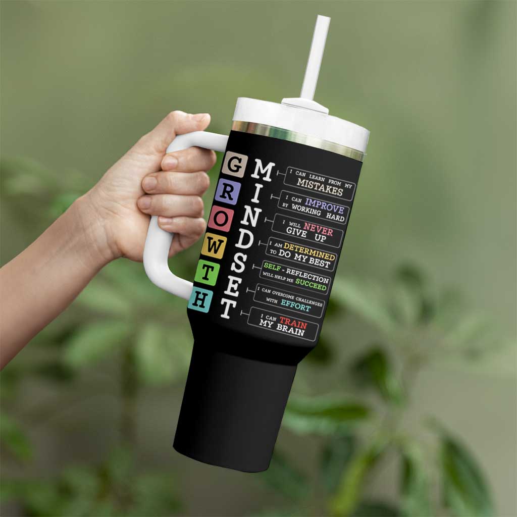 Special Education Tumbler With Handle Growth Mindset Positive Inspiration