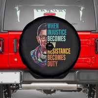 Inspirational RBG Spare Tire Cover When Injustice Becomes Law Resistance Becomes Duty