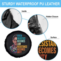 Inspirational RBG Spare Tire Cover When Injustice Becomes Law Resistance Becomes Duty