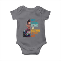 Inspirational RBG Baby Onesie When Injustice Becomes Law Resistance Becomes Duty