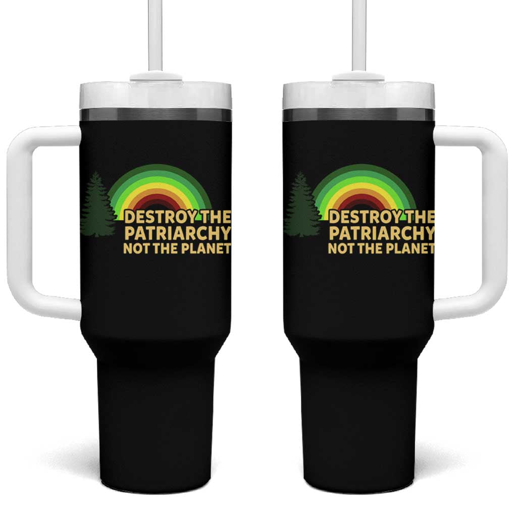 Feminist Tumbler With Handle Destroy The Patriarchy Not The Planet Feminism