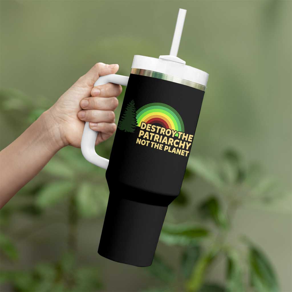 Feminist Tumbler With Handle Destroy The Patriarchy Not The Planet Feminism