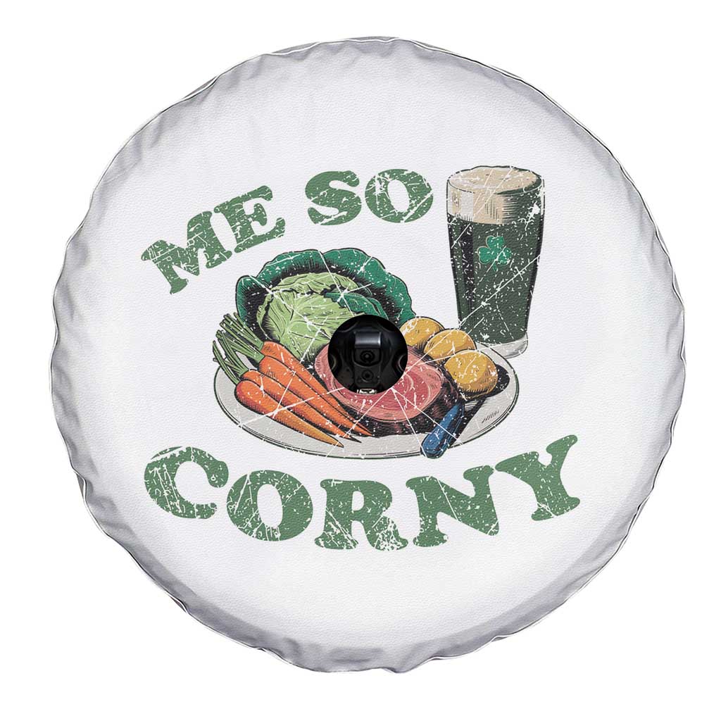 Funny Me So Corny Spare Tire Cover Corned Beef And Cabbage Beer St Patrick's Day Drinking