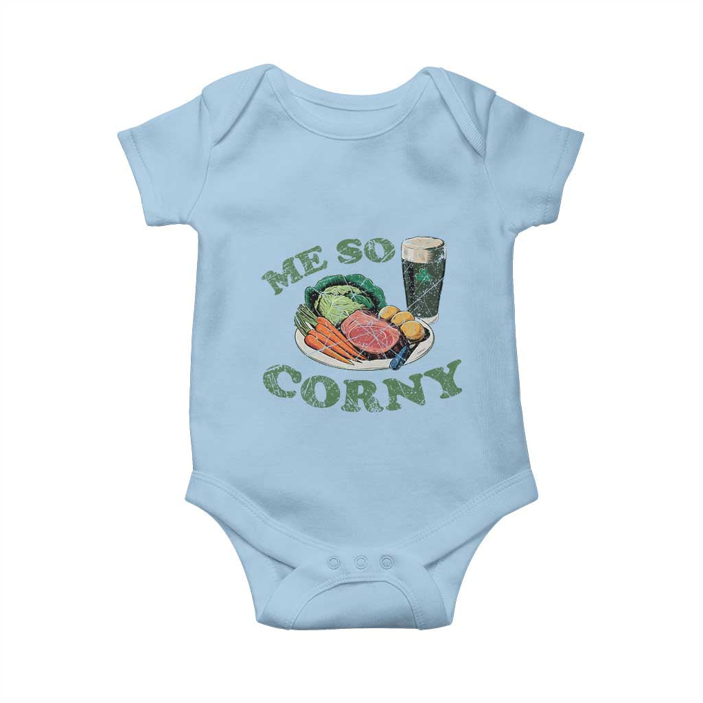 Funny Me So Corny Baby Onesie Corned Beef And Cabbage Beer St Patrick's Day Drinking